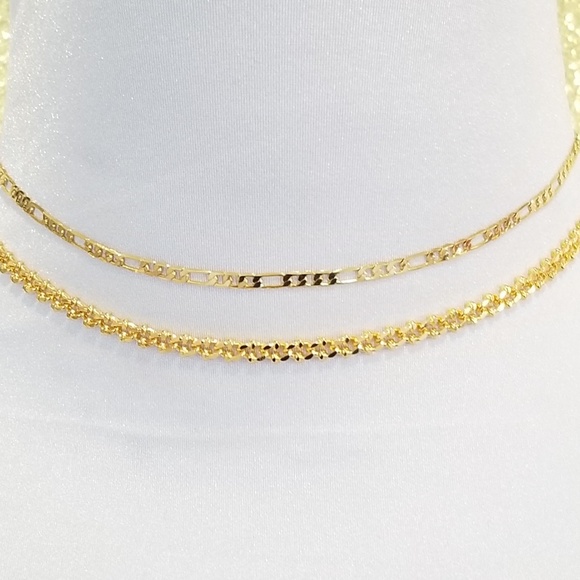 Gold bead link chain choker necklace - Picture 8 of 8